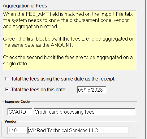 Expense tab