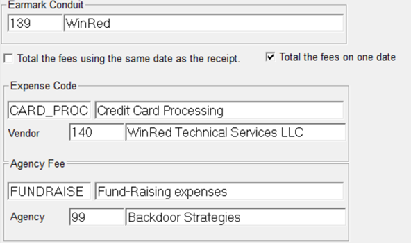 WinRed import defaults